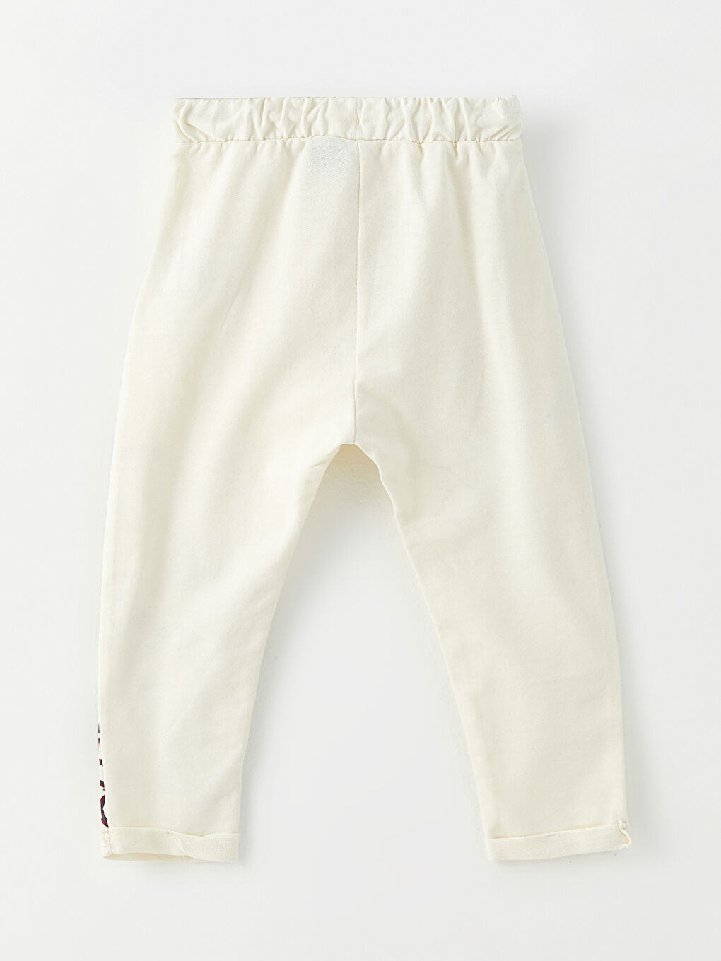 Ekru Beli Lastikli Mickey Mouse Baskılı Erkek Bebek Eşofman Alt-2