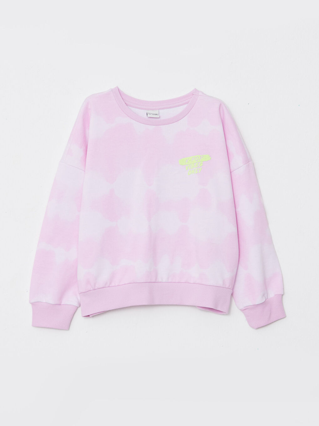 LCW Kids Crew Neck Printed Long Sleeve Girls' Sweatshirt -W2FI15Z4-LT4
