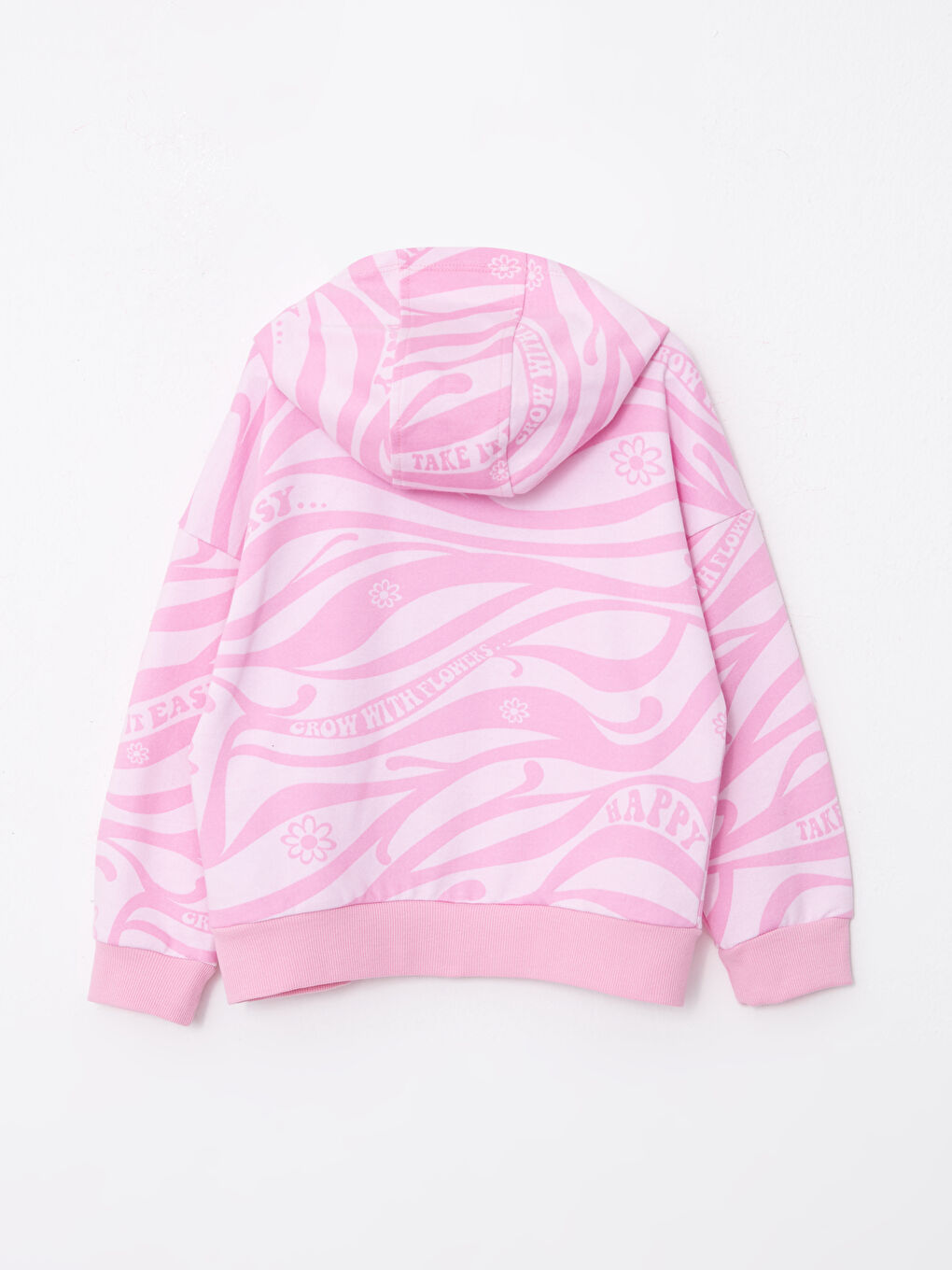 Hanorac cu Glugă Imprimat cu Mânecă Lungă pentru Fete-4