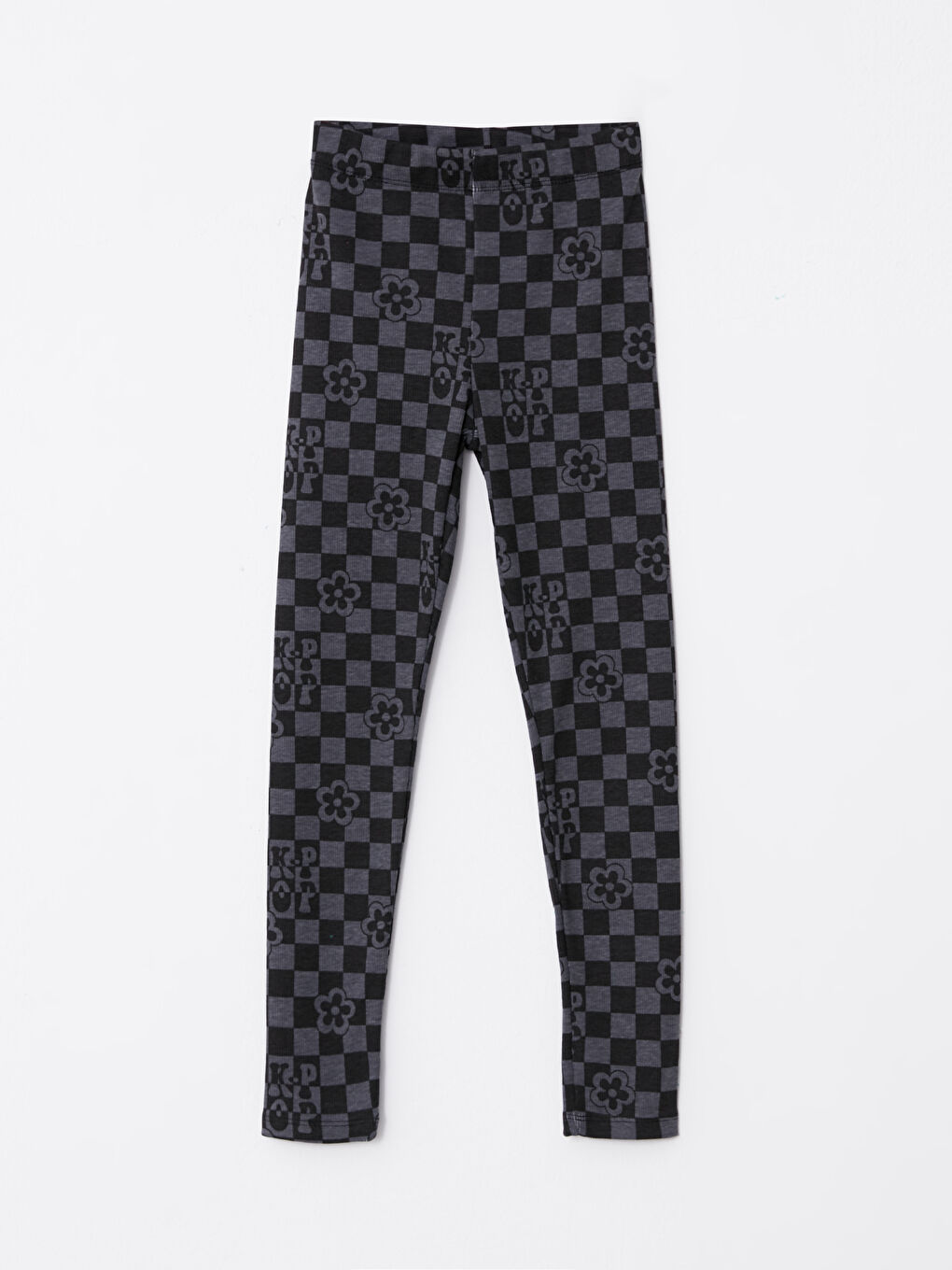 Girl's Elastic Waist Patterned Long Leggings