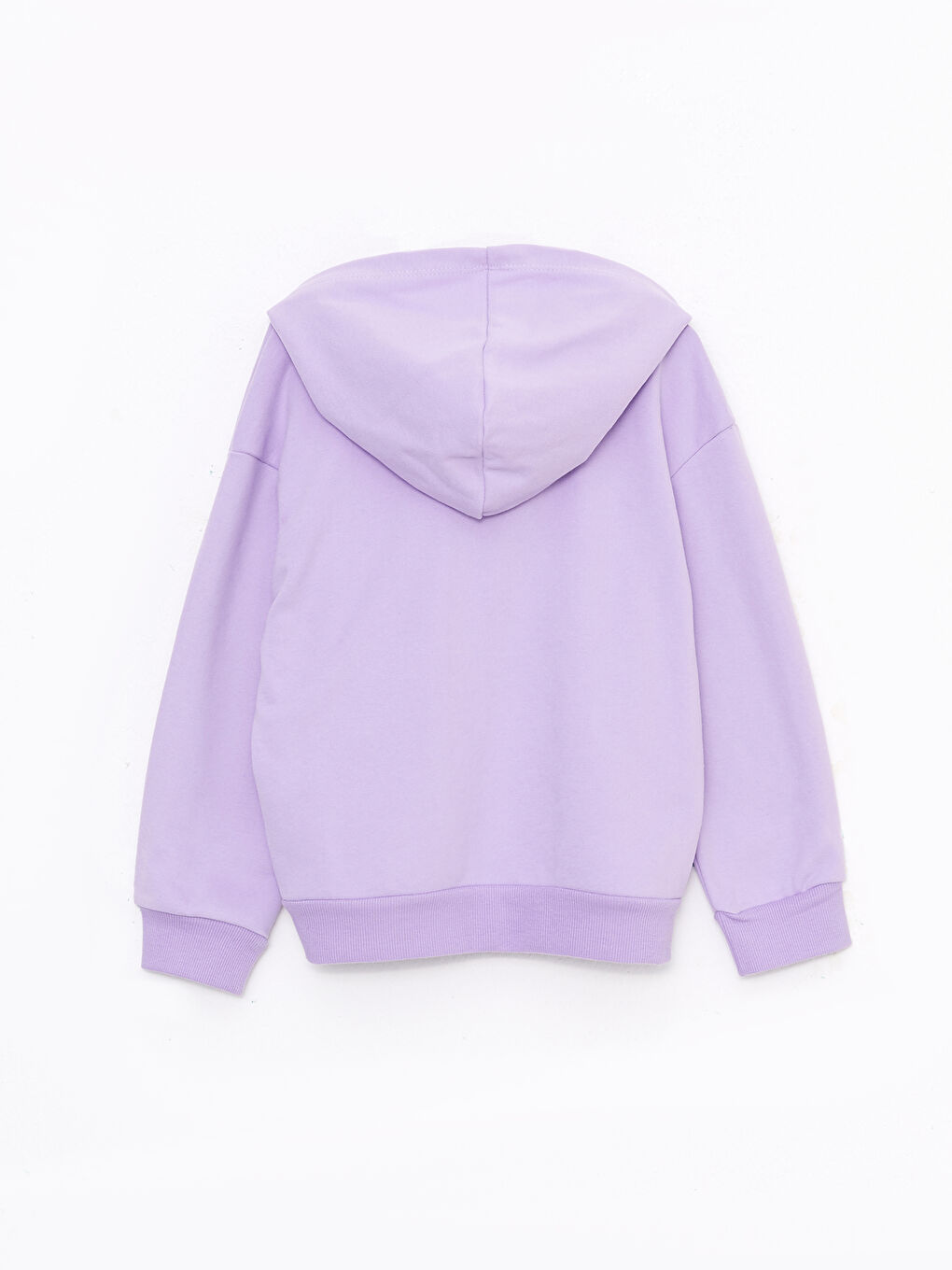 Lila Kapüşonlu K-Pop Baskılı Uzun Kollu Kız Çocuk Sweatshirt-1