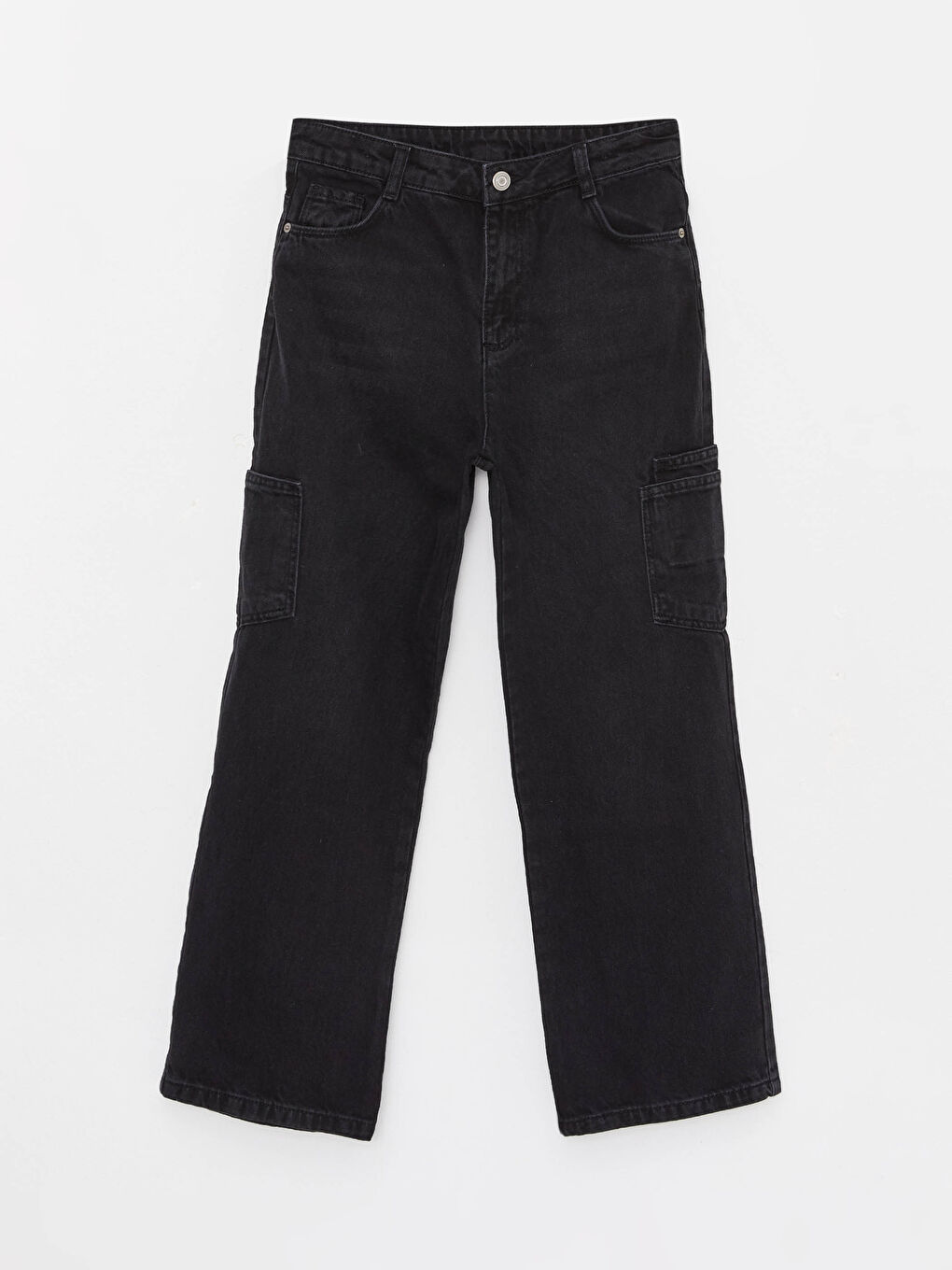 LCW Kids Basic Cotton Bell-Bottoms Girl Denim Trousers -W2FI32Z4-326