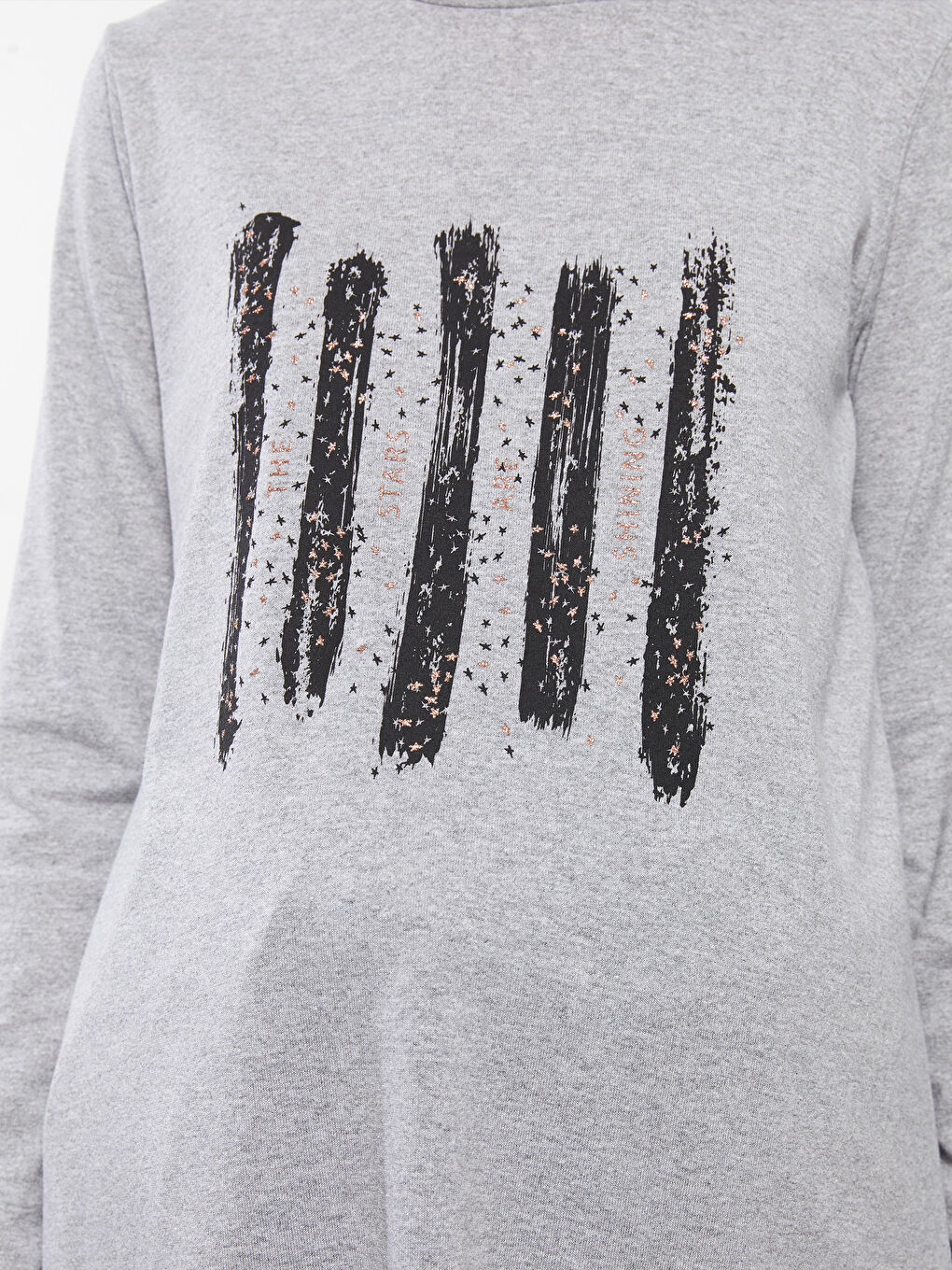 Crew Neck Printed Long Sleeve Maternity Tunic-7