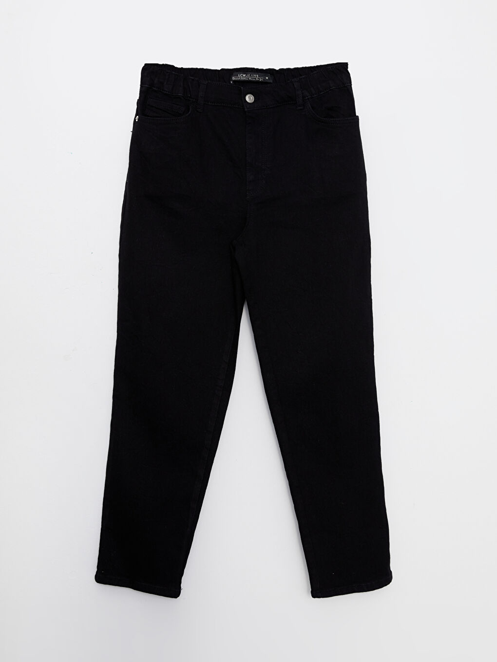 نساء جينز موم فيت بسيط-5