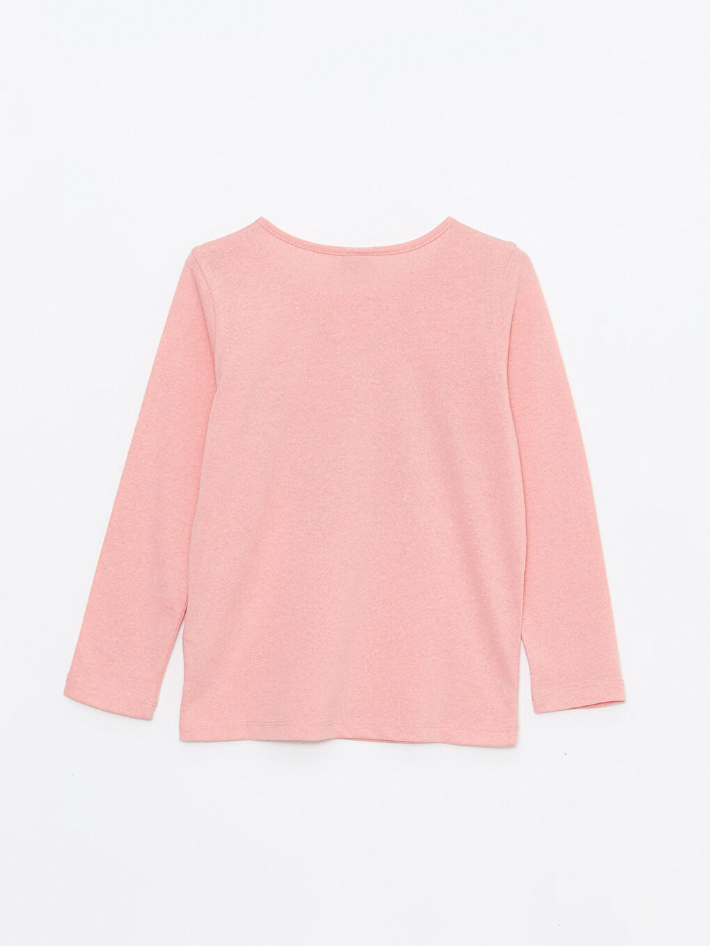 Crew Neck Printed Long Sleeve Girls' T-Shirt-1