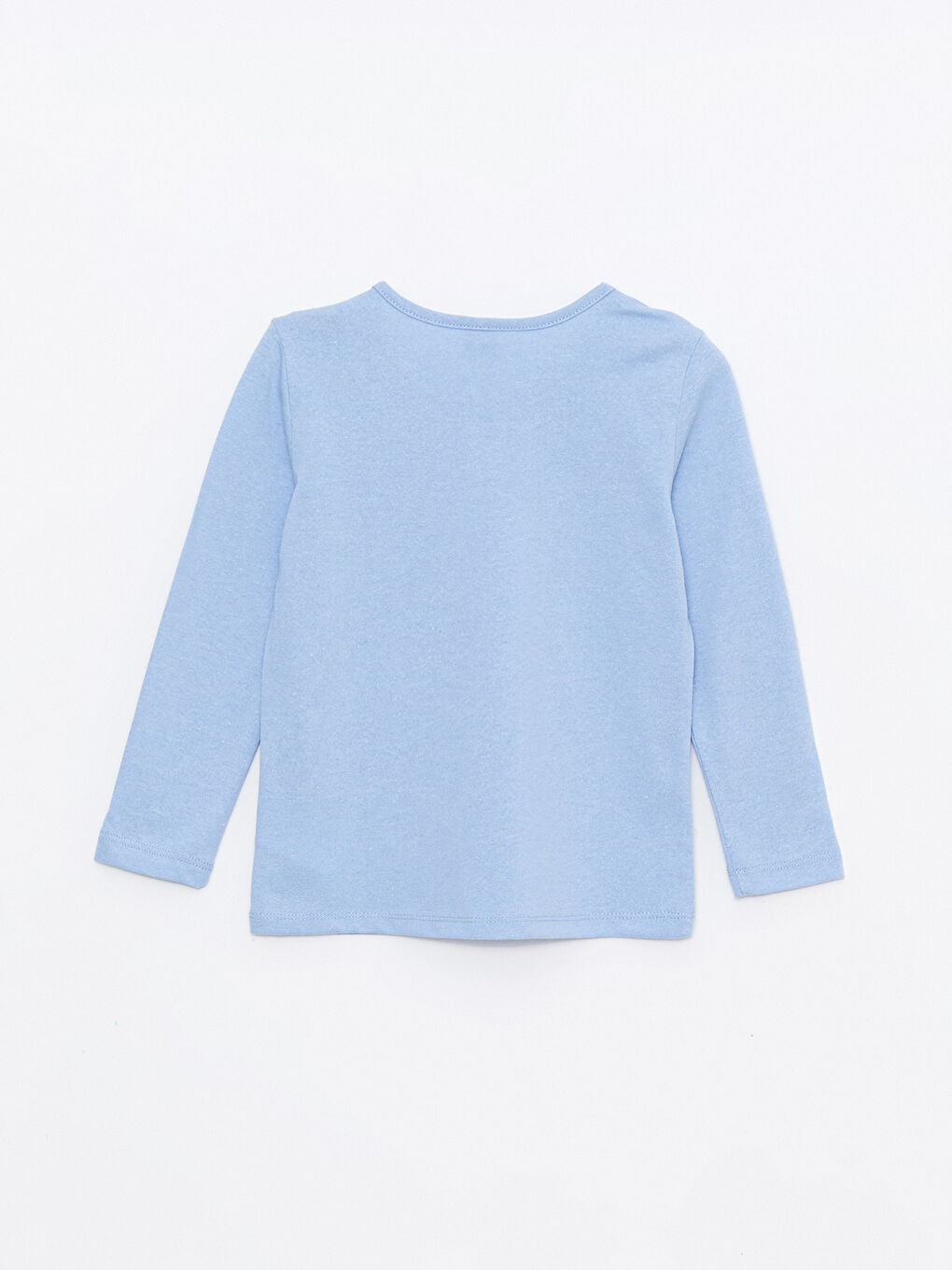 Crew Neck Printed Long Sleeve Girls' T-Shirt-1