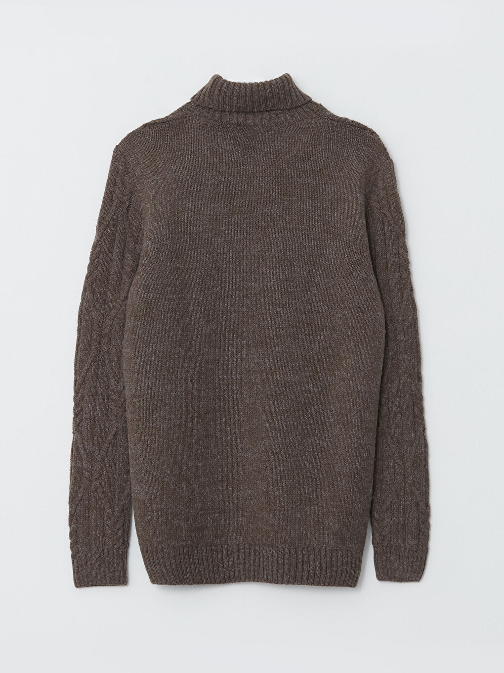 Rollkragen Langarm Selbstgemustert Herren Strickpullover-6