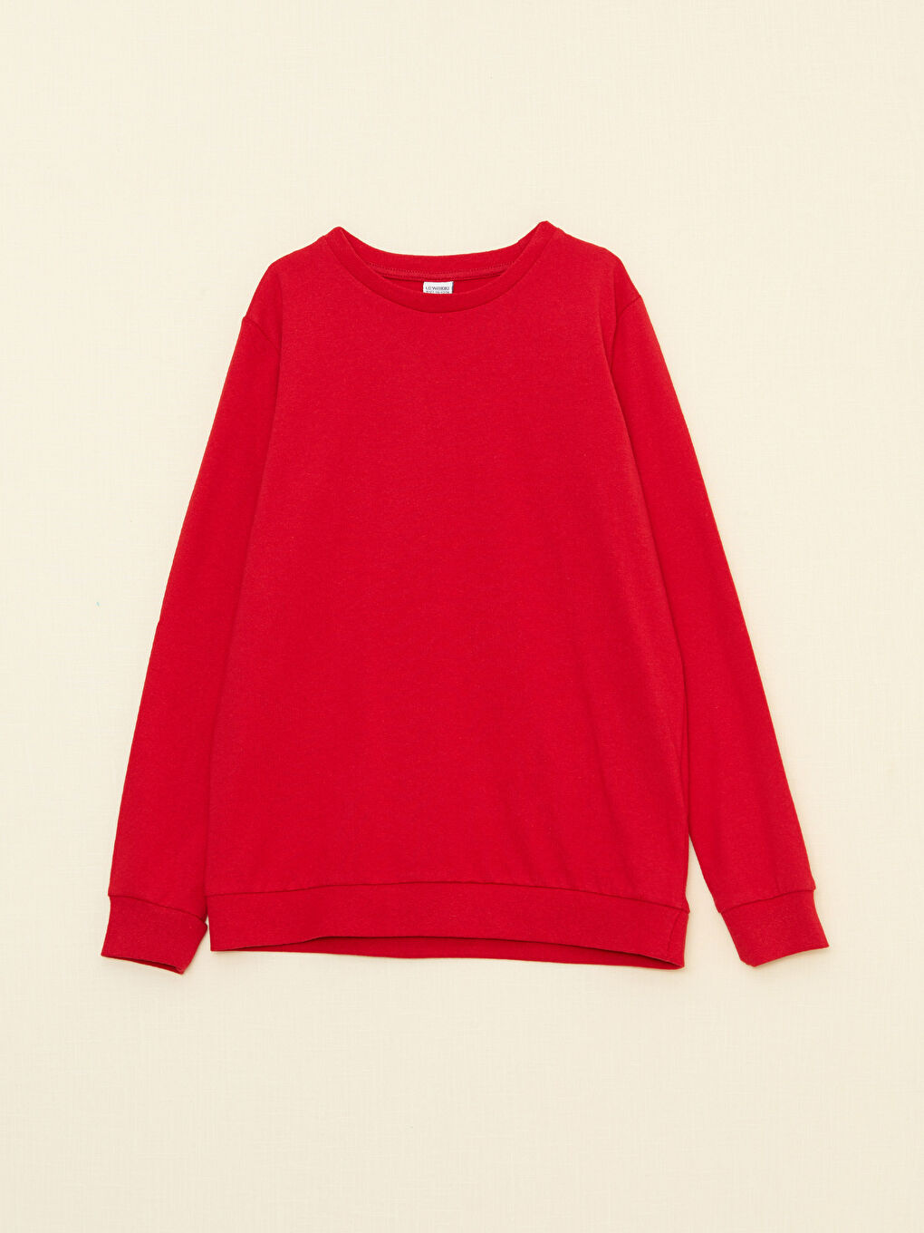 Kırmızı Bisiklet Yaka Basic Uzun Kollu Erkek Çocuk Tişört