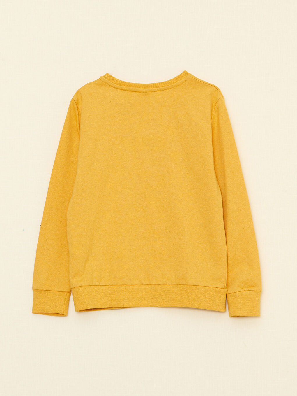 Sarı Bisiklet Yaka Basic Uzun Kollu Erkek Çocuk Tişört-1