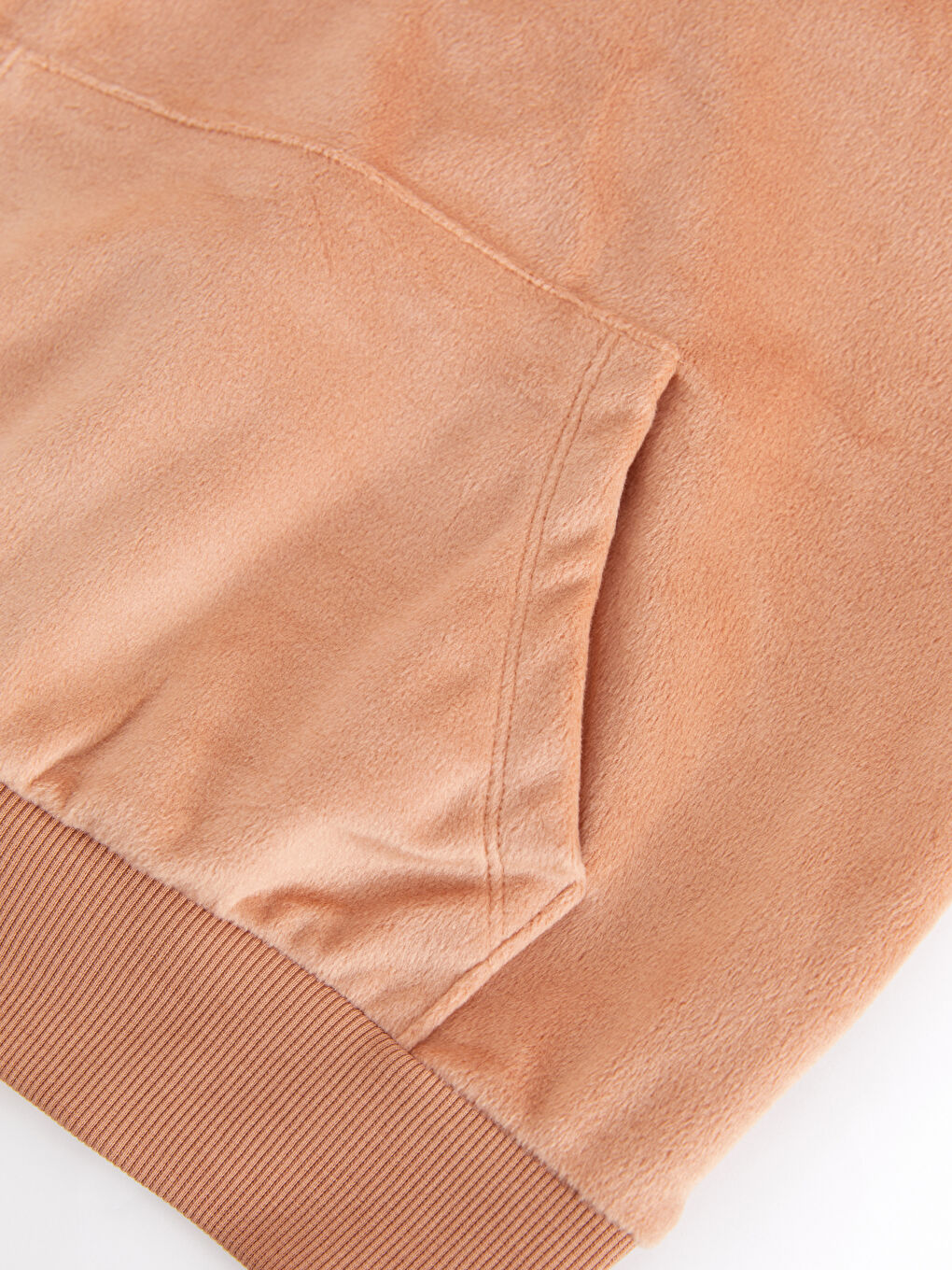 Hooded Basic Long Sleeve Velvet Girls' Sweatshirt and Sweatpants-4