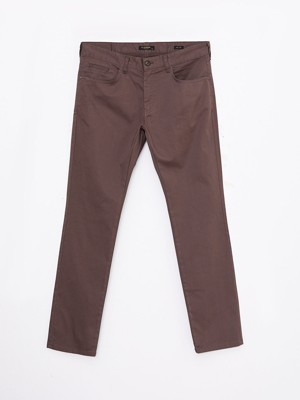 SOUTHBLUE Kahverengi Slim Fit Gabardin Erkek Pantolon - 5