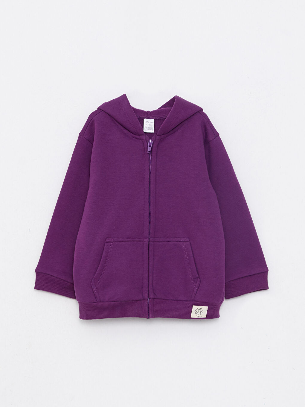 LCW baby Hooded Long Sleeve Basic Baby Girl Zippered Sweatshirt -W2FK39Z1-HSL