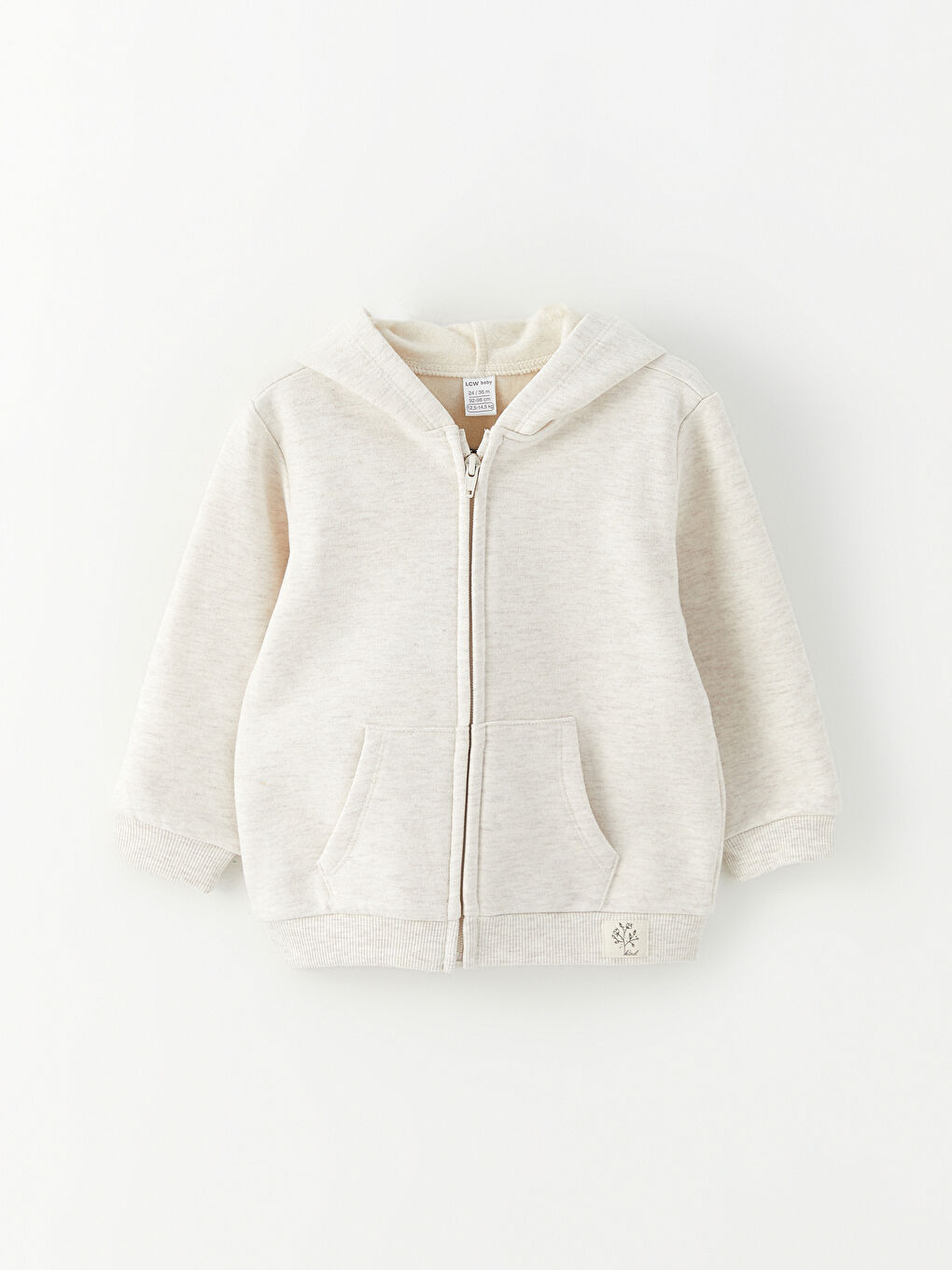 سويت شيرت بسحاب بكابوش كم طويل سادة بنات رضع