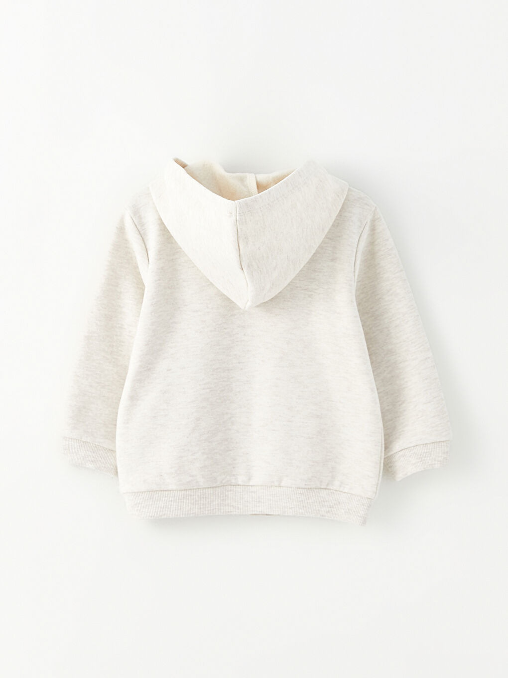 سويت شيرت بسحاب بكابوش كم طويل سادة بنات رضع-2