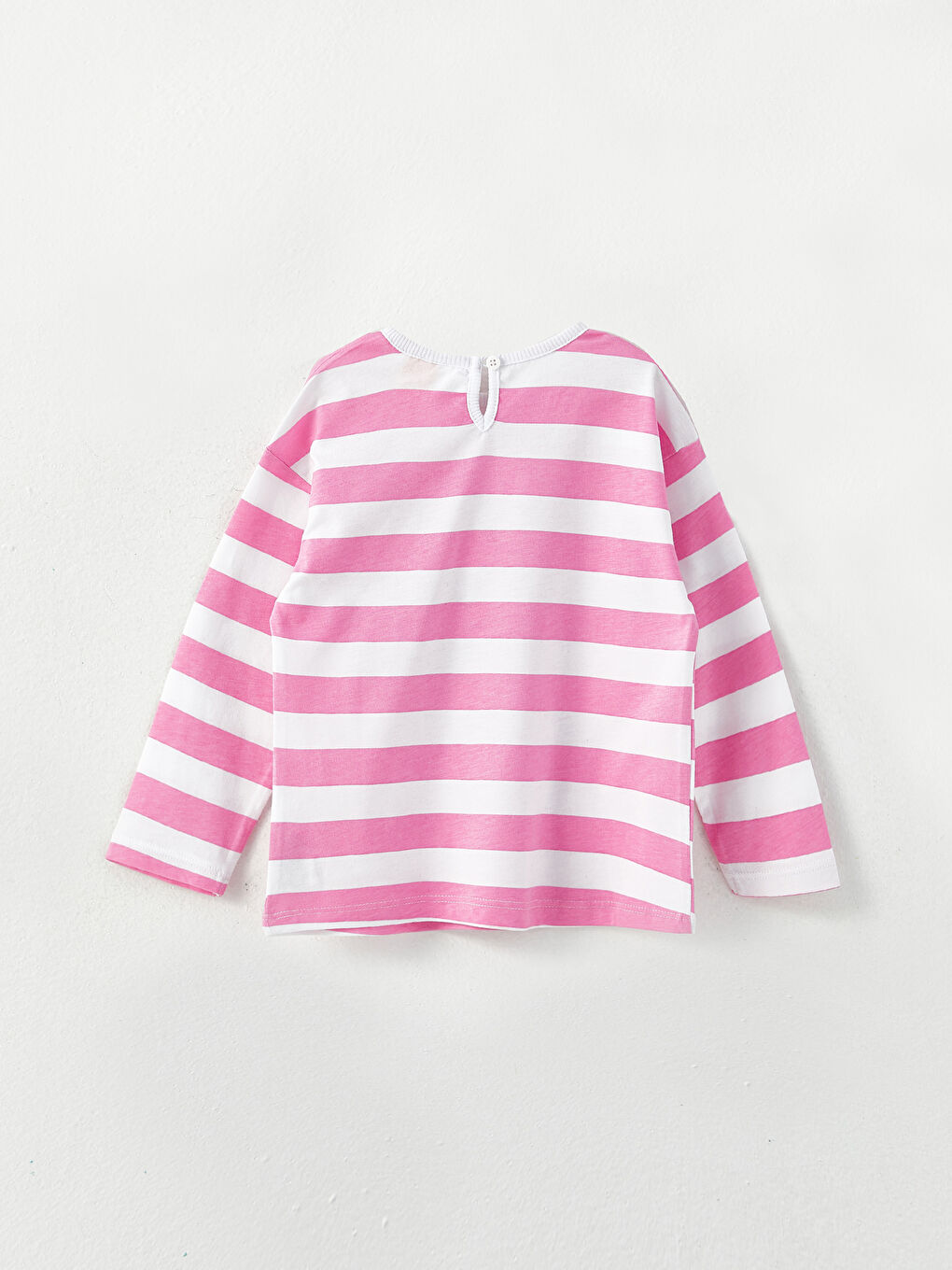 მრგვალი საყელო გრძელმკლავიანი Paw Oil ნაბეჭდი გოგოს მაისური-1