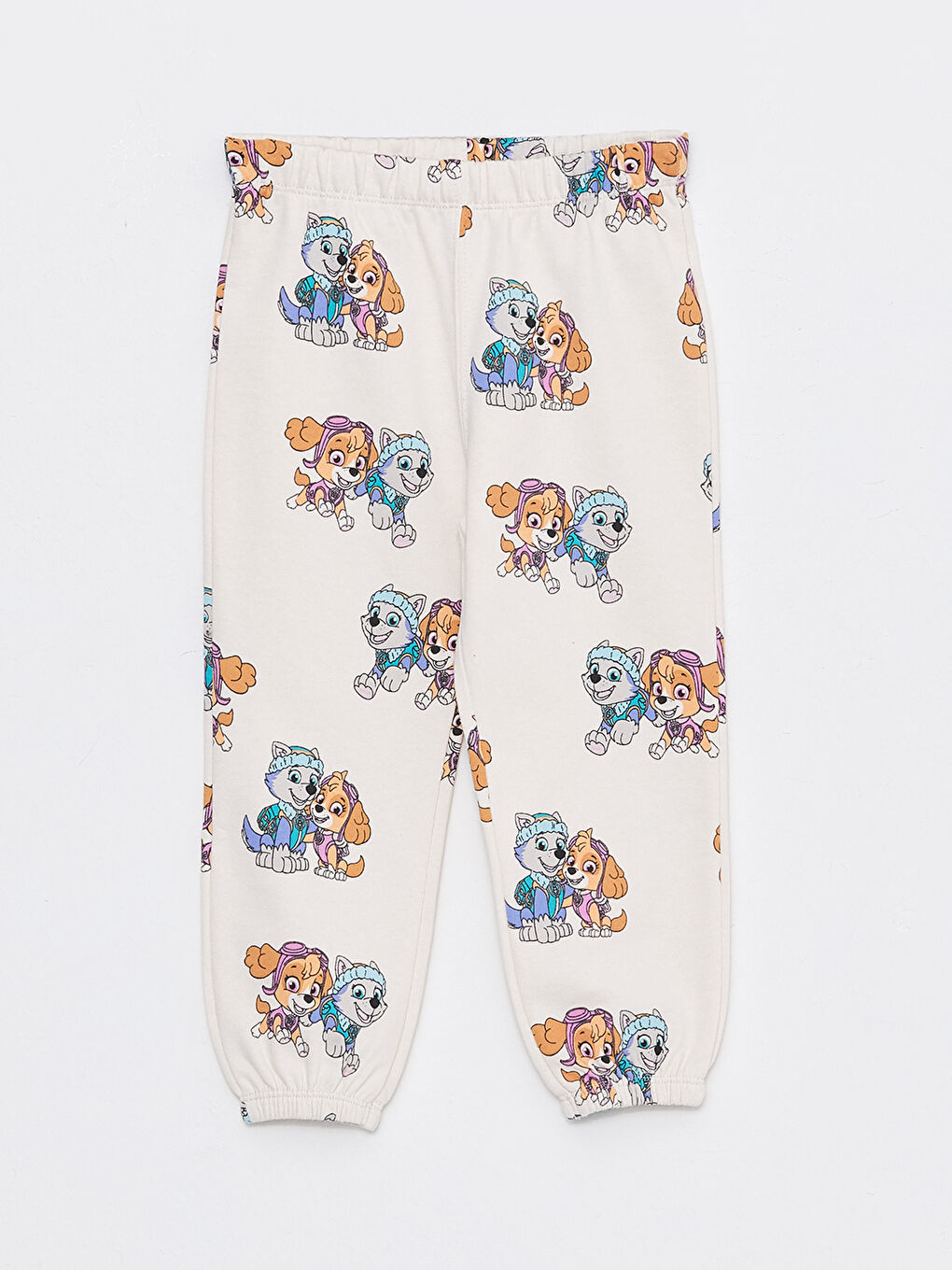 Ekru Bisiklet Yaka Uzun Kollu Paw Petrol Kız Bebek 2'li Takım-11