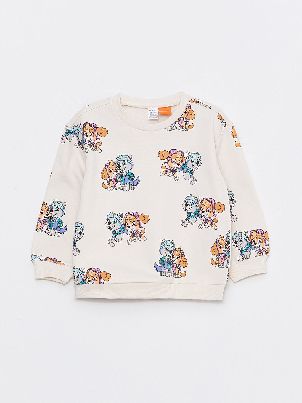 Ekru Bisiklet Yaka Uzun Kollu Paw Petrol Kız Bebek 2'li Takım-10