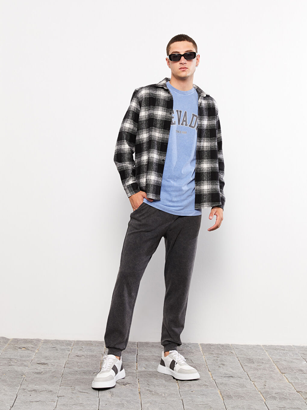 Antrasit Standart Kalıp Erkek Jogger Eşofman Altı-1