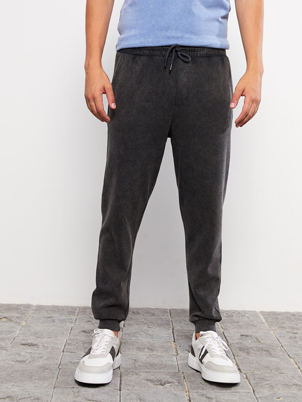 Antrasit Standart Kalıp Erkek Jogger Eşofman Altı-3