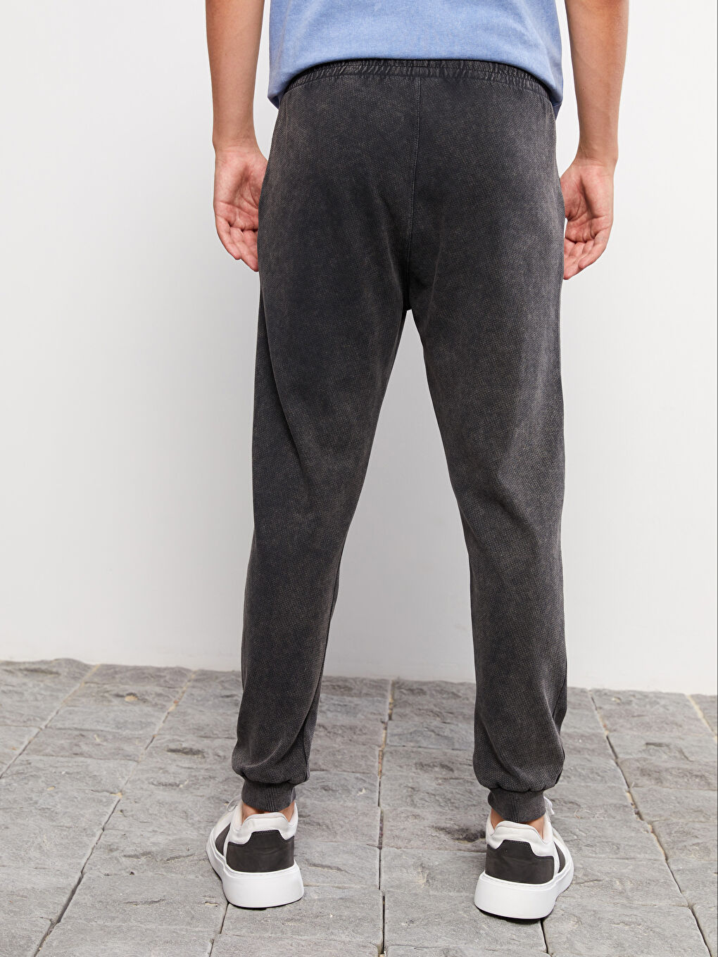 Antrasit Standart Kalıp Erkek Jogger Eşofman Altı-4
