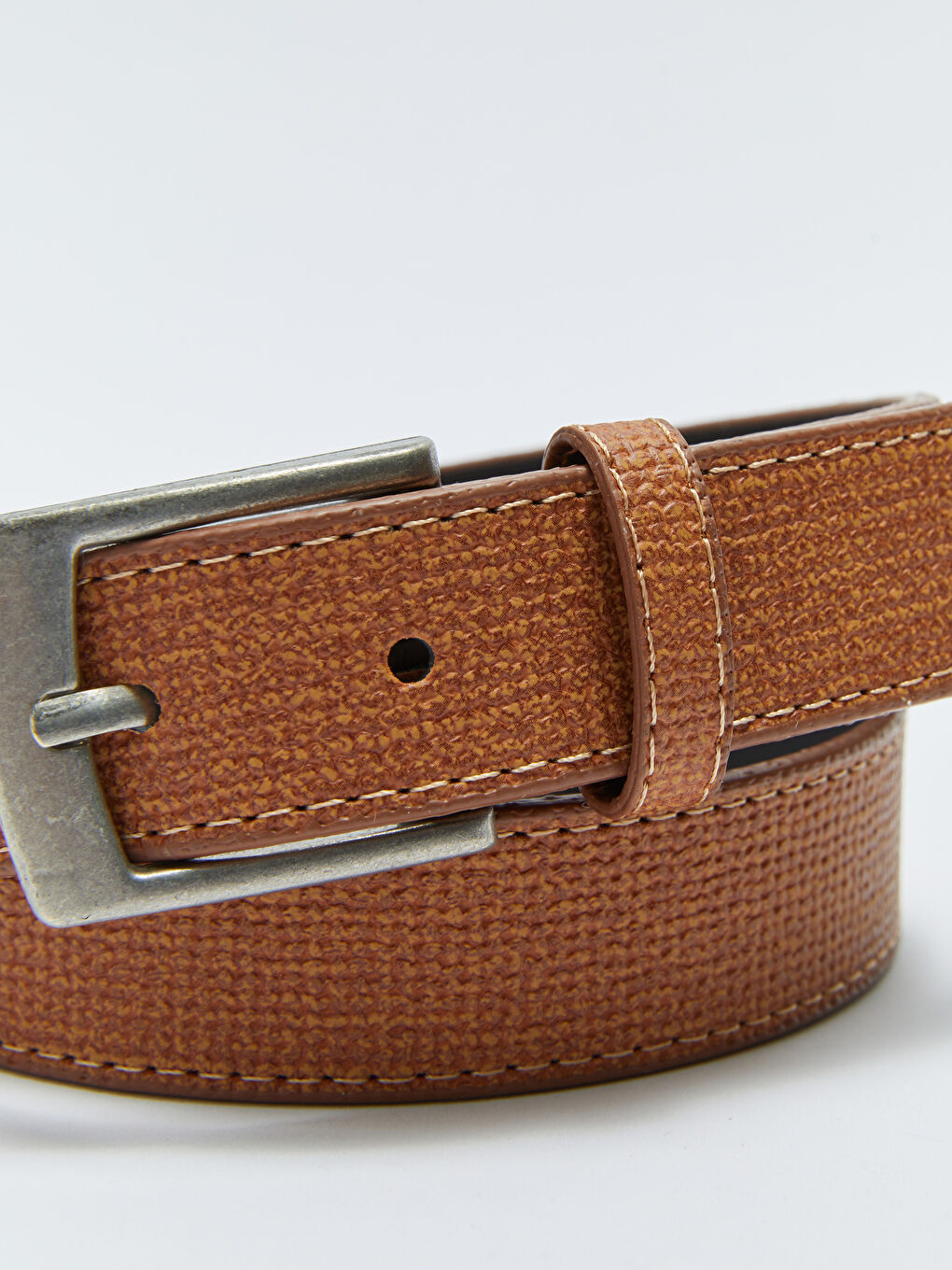 Kahverengi Deri Görünümlü Erkek Çocuk Kemer-3