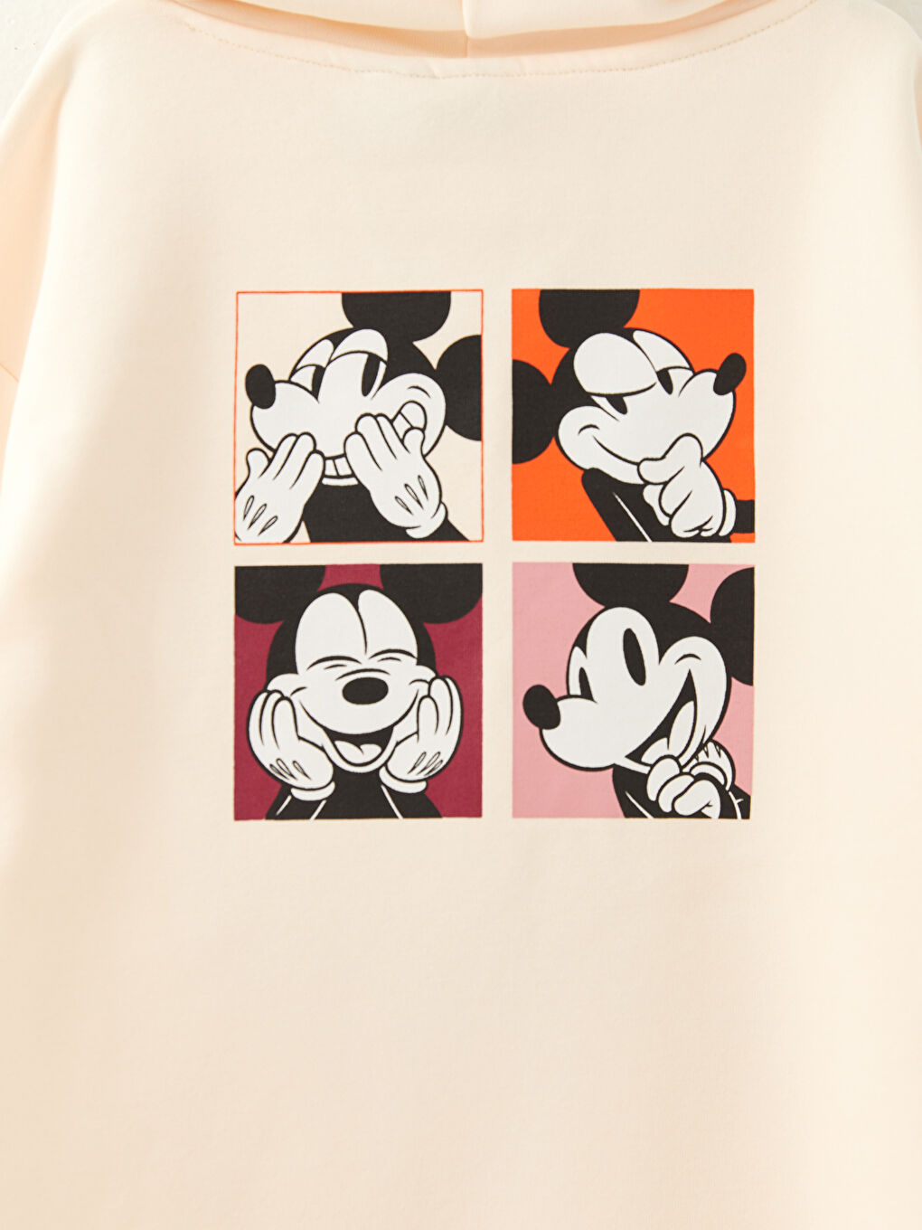 LCW Kids Pembe Kapüşonlu Mickey Mouse Baskılı Uzun Kollu Kız Çocuk Sweatshirt - 2