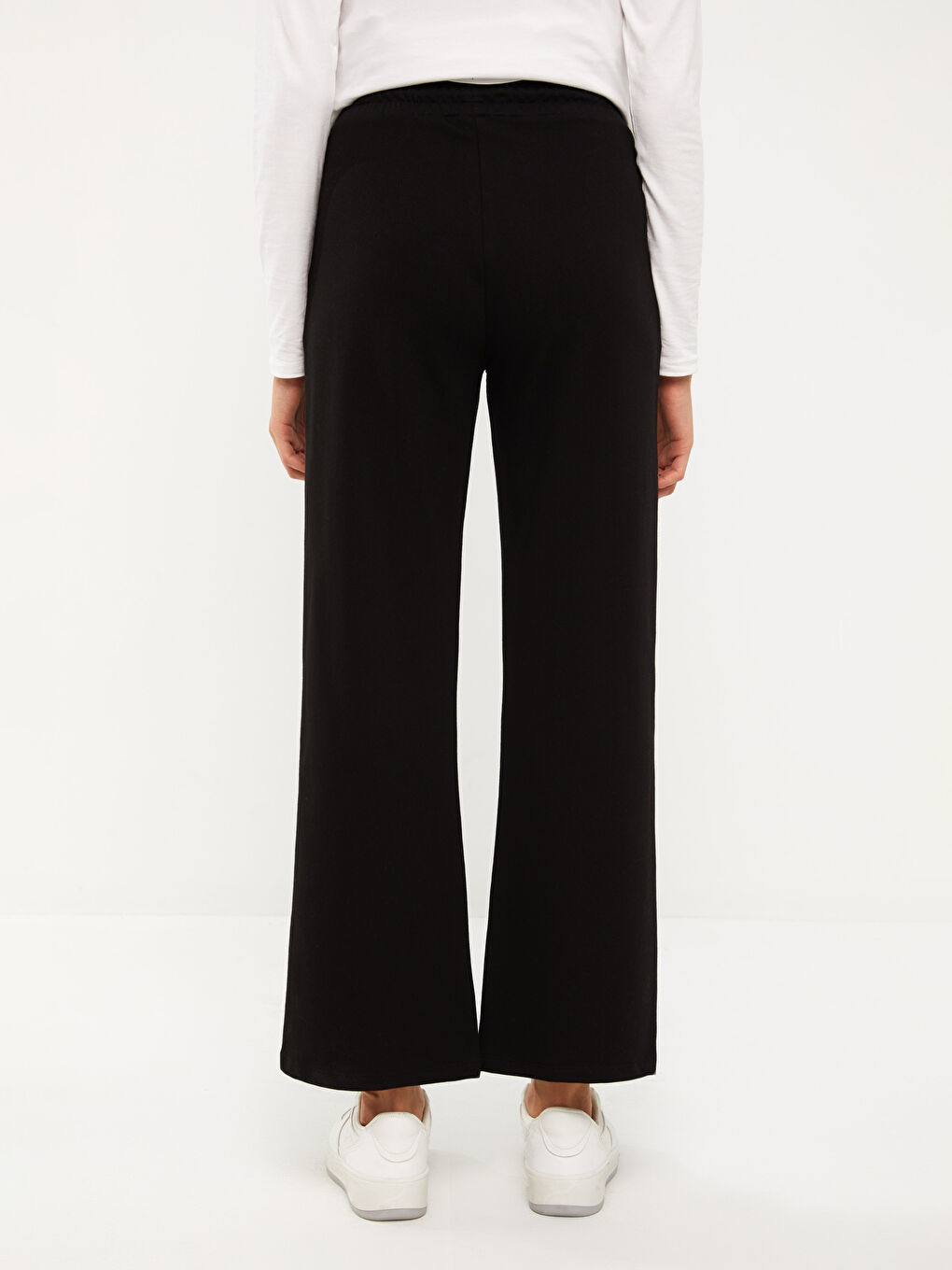 Pantalon de survêtement de maternité uni à taille élastiquée-3