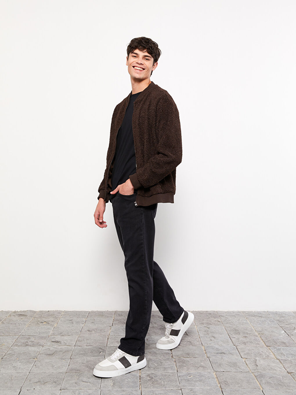 Siyah 790 Rahat Kalıp Erkek Jean Pantolon-1