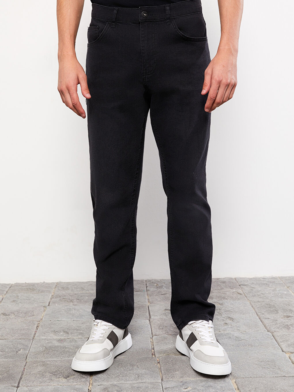 Siyah 790 Rahat Kalıp Erkek Jean Pantolon-3