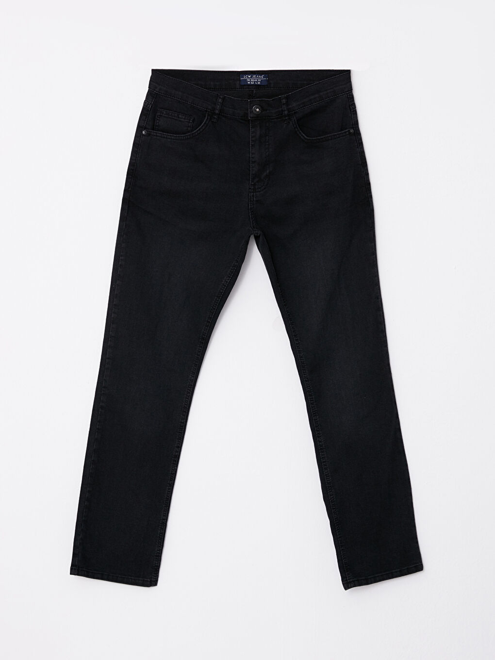 Siyah 790 Rahat Kalıp Erkek Jean Pantolon-5