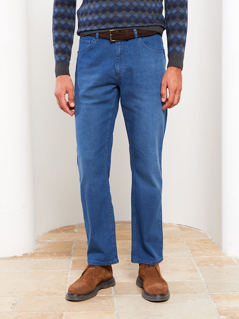 İndigo 790 Rahat Kalıp Erkek Jean Pantolon-1
