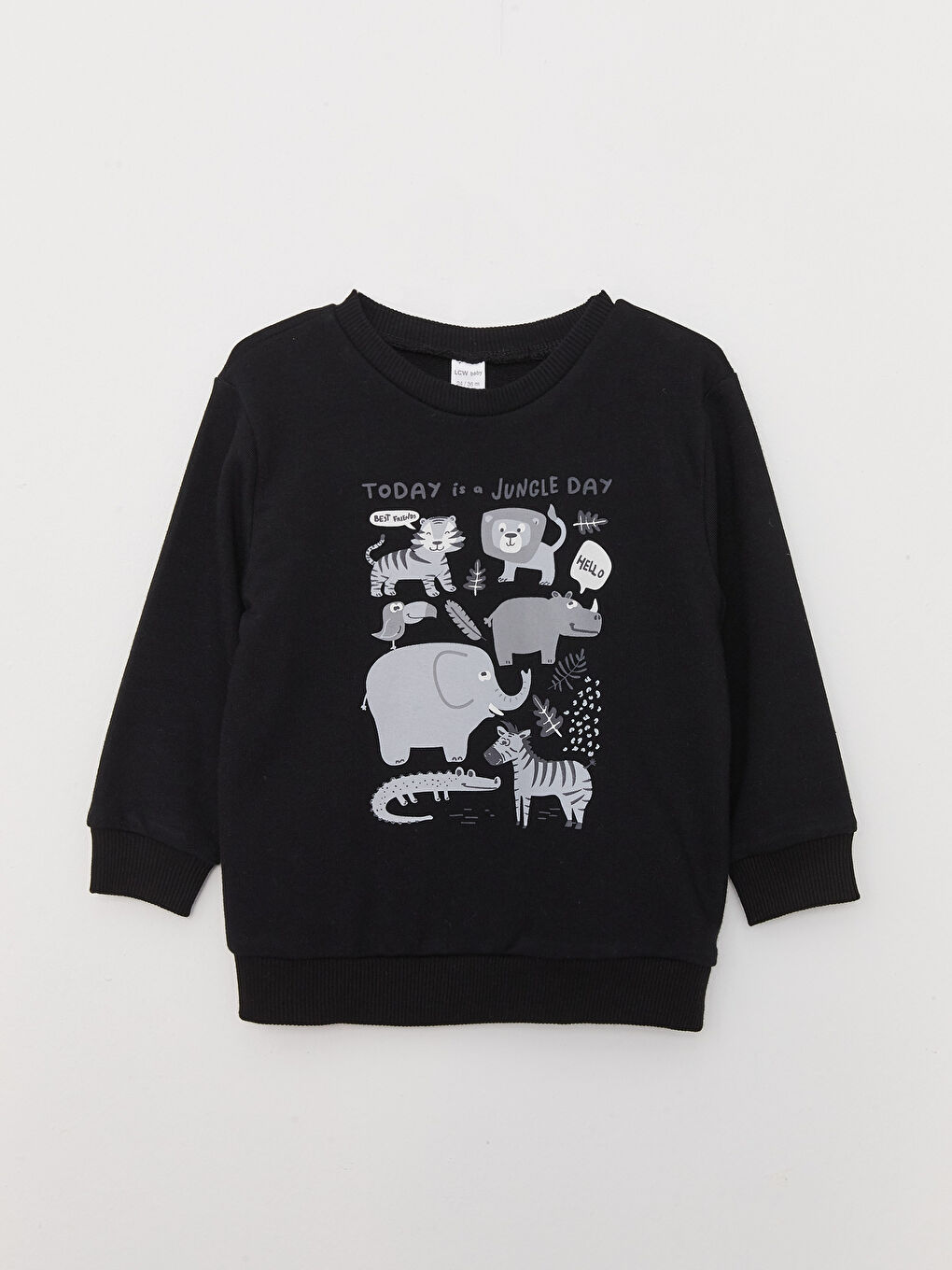 LCW baby Crew Neck Long Sleeve Printed Baby Boy 3-Pack Set -W2FM09Z1-CVL