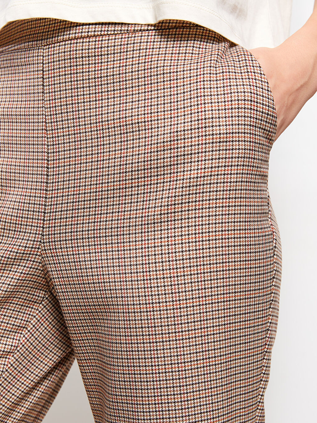Spanish Leg Plaid Women's Trousers -W2FM21Z8-LLL