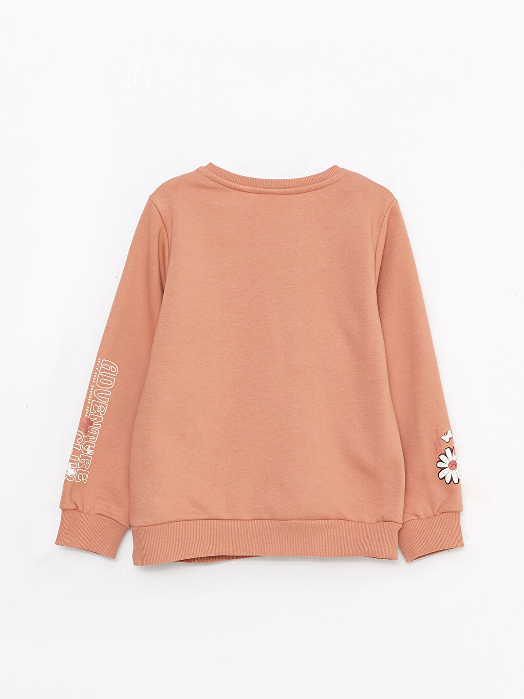 سويت شيرت كم طويل مطبوع بياقة دائرية للبنات-6