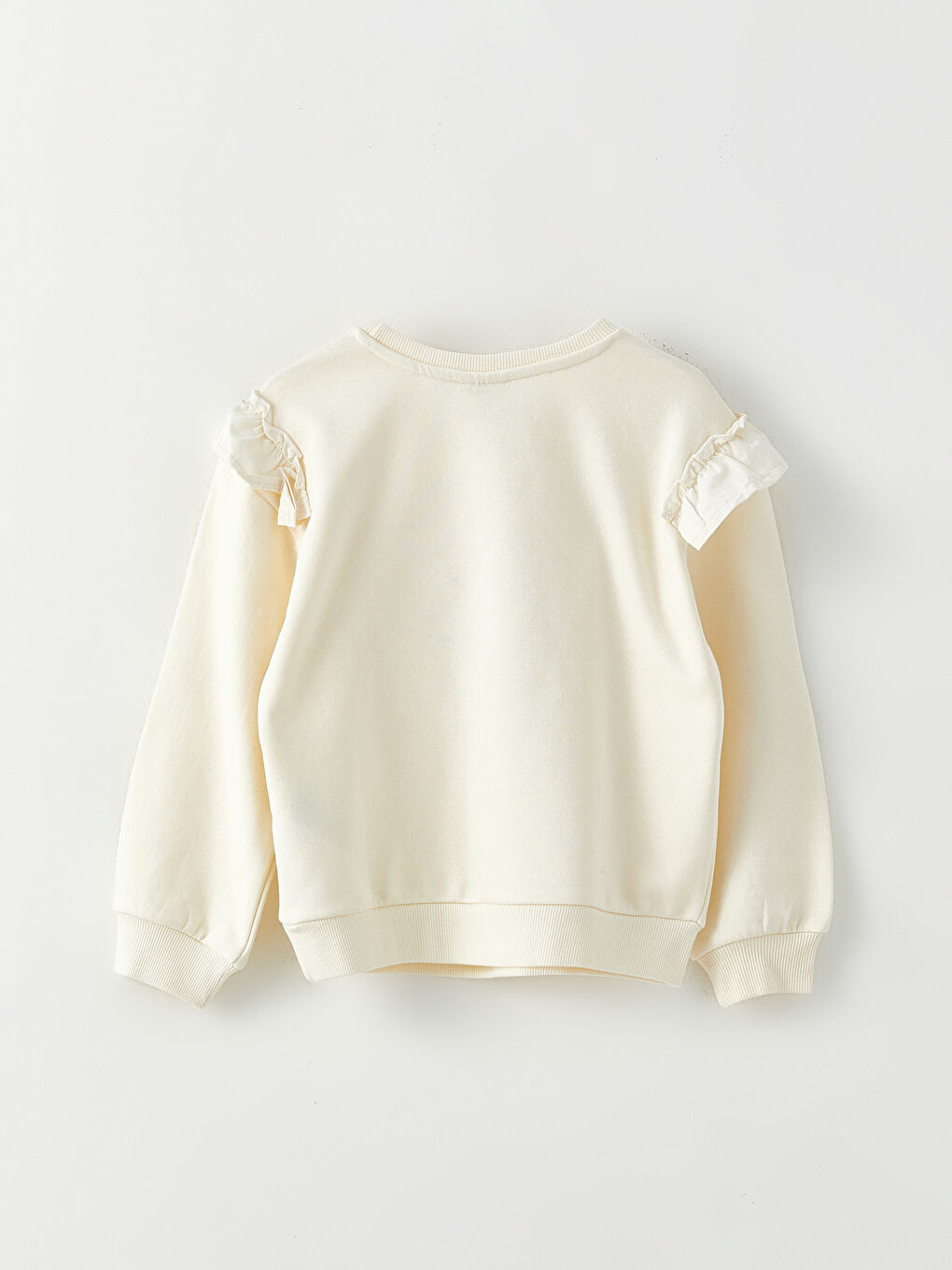 Crew Neck Printed Long Sleeve Girls' Sweatshirt-1