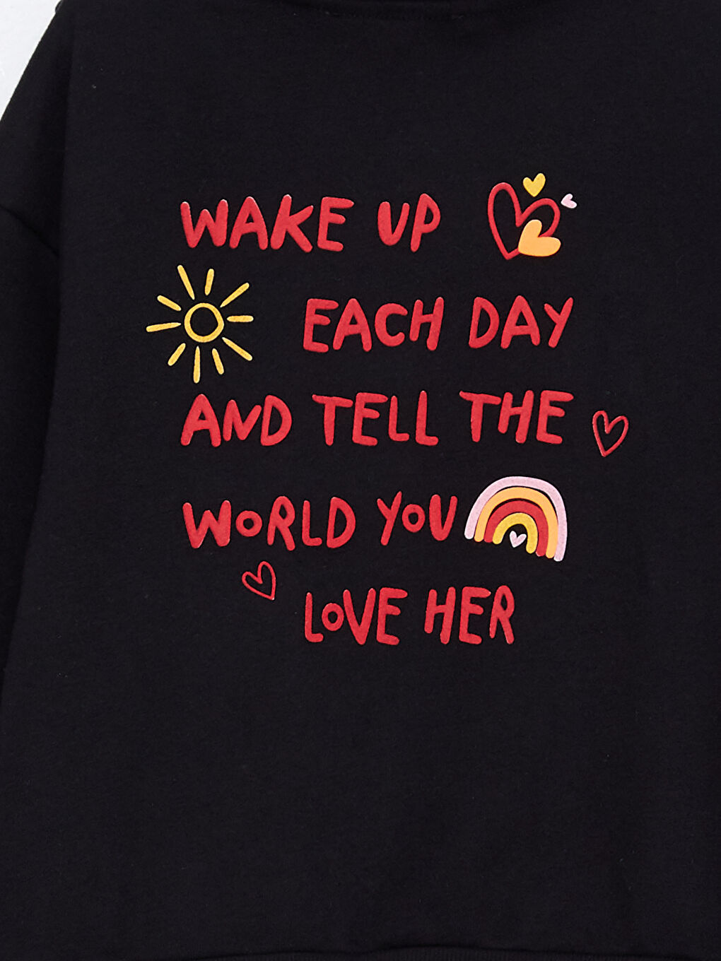 Hooded Printed Long Sleeve Girls' Zippered Sweatshirt-2