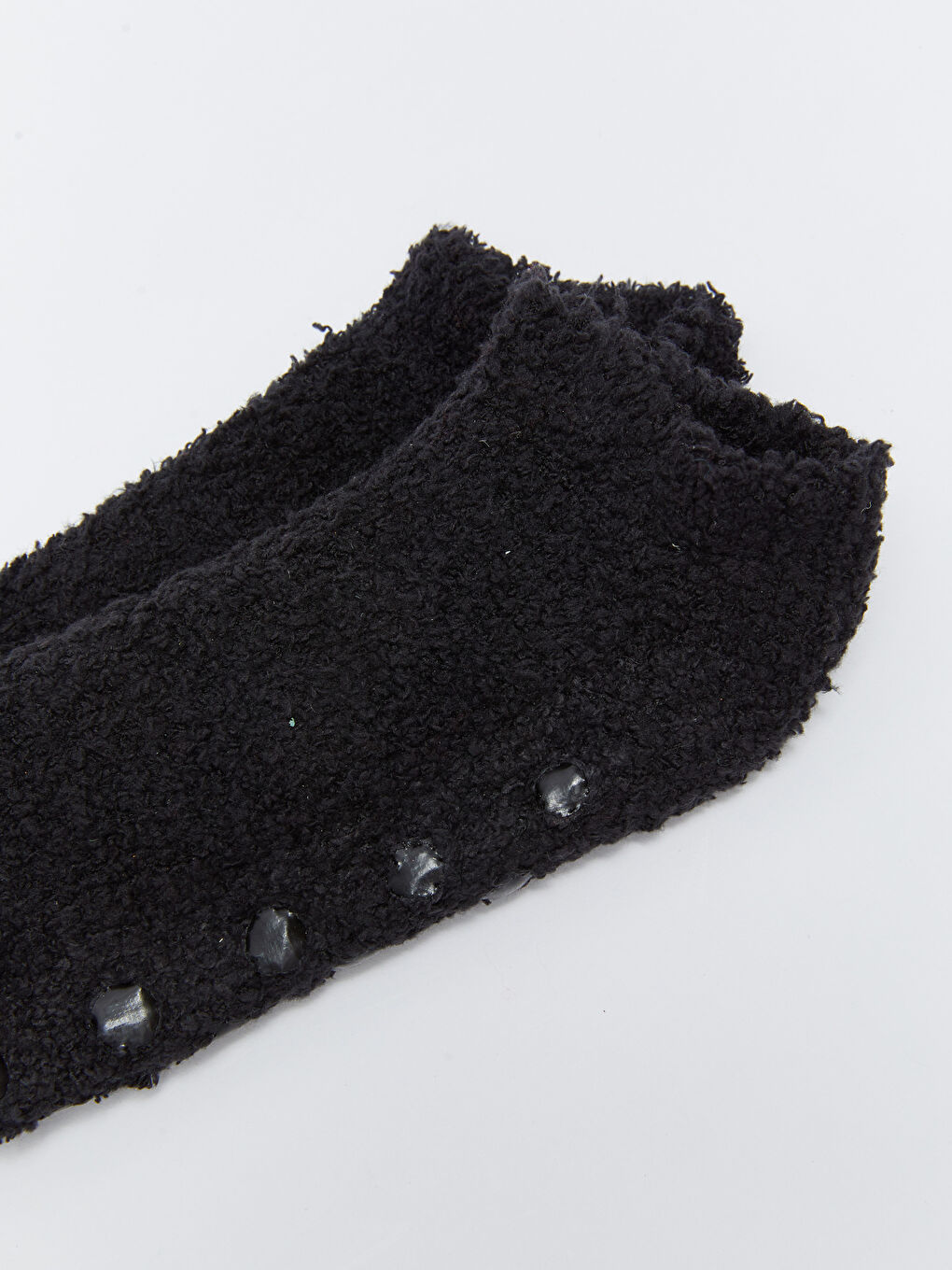 Siyah Kadın Düz Ev Çorabı-2