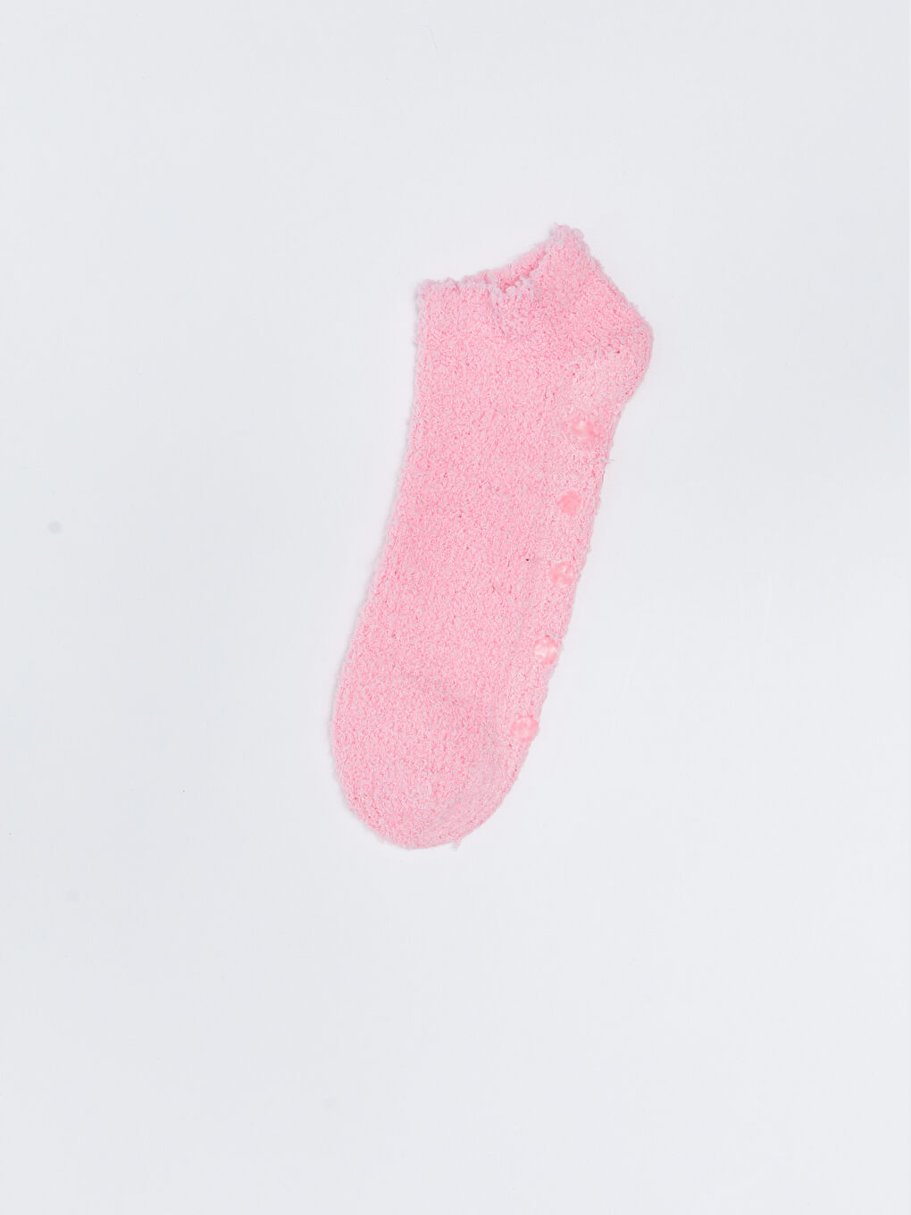 Pembe Kadın Düz Ev Çorabı-1
