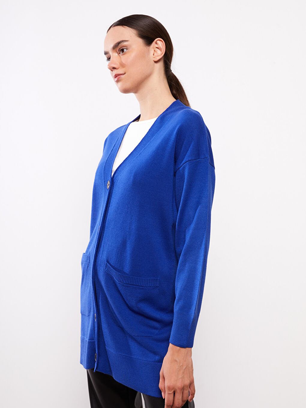 V Neck Women's Knitwear Cardigan-1