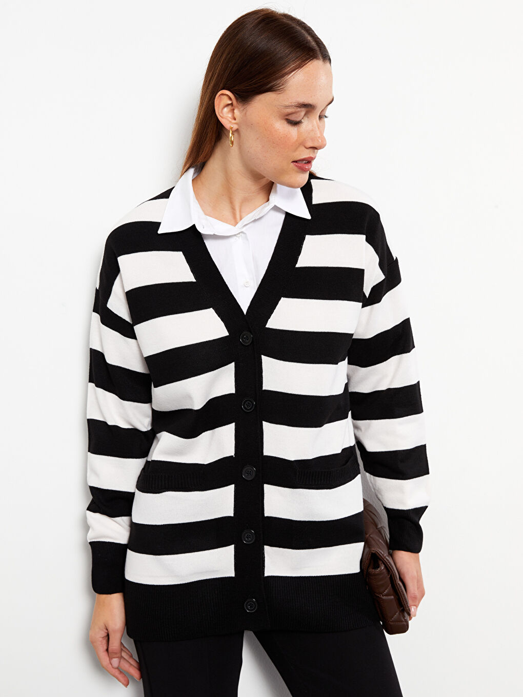 Žena CRNA Kardigan-1