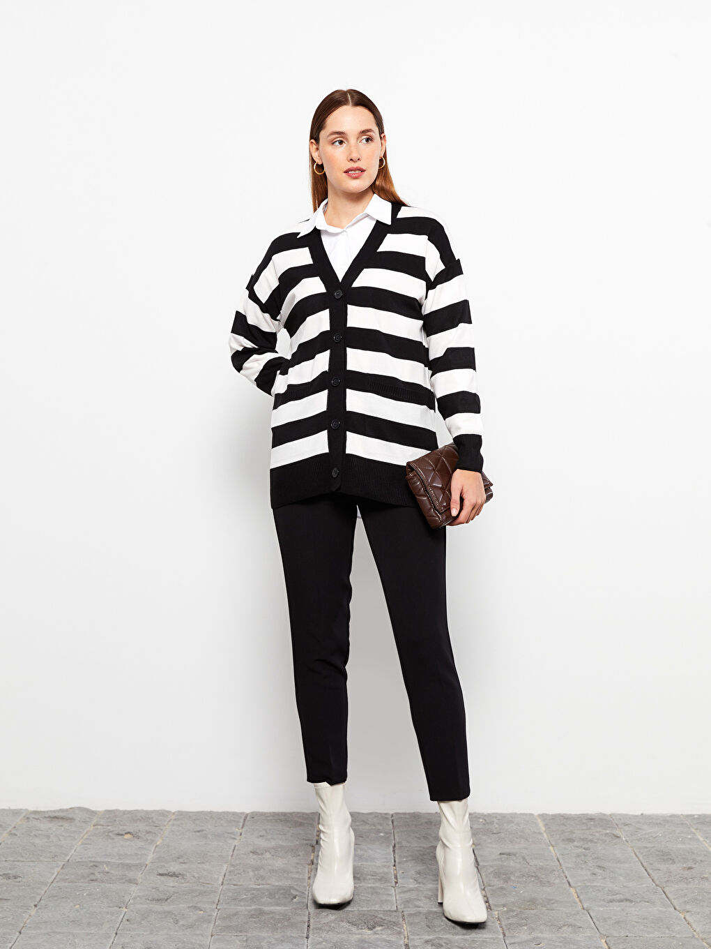 Žena CRNA Kardigan-2