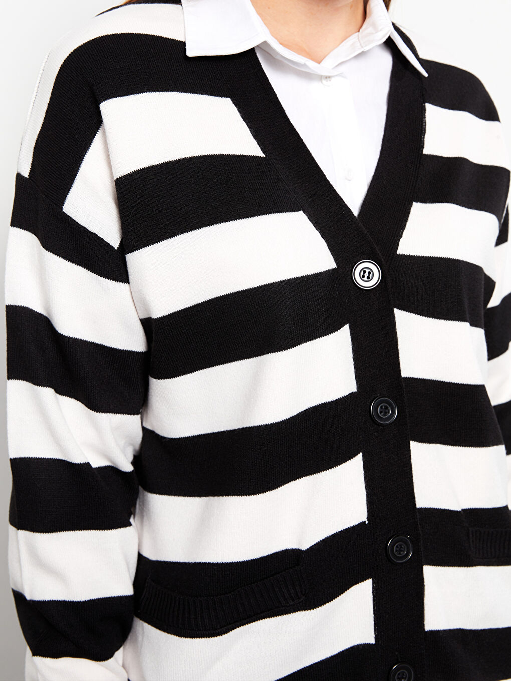 Žena CRNA Kardigan-3