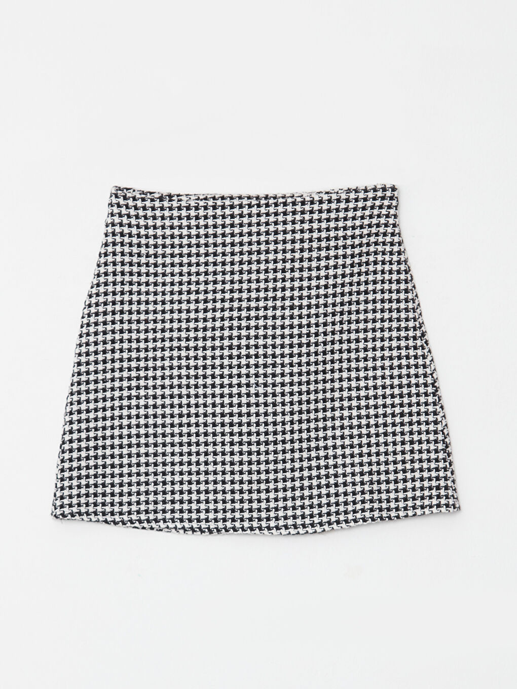 Siyah Standart Fit Desenli Kadın Tüvit Etek-5