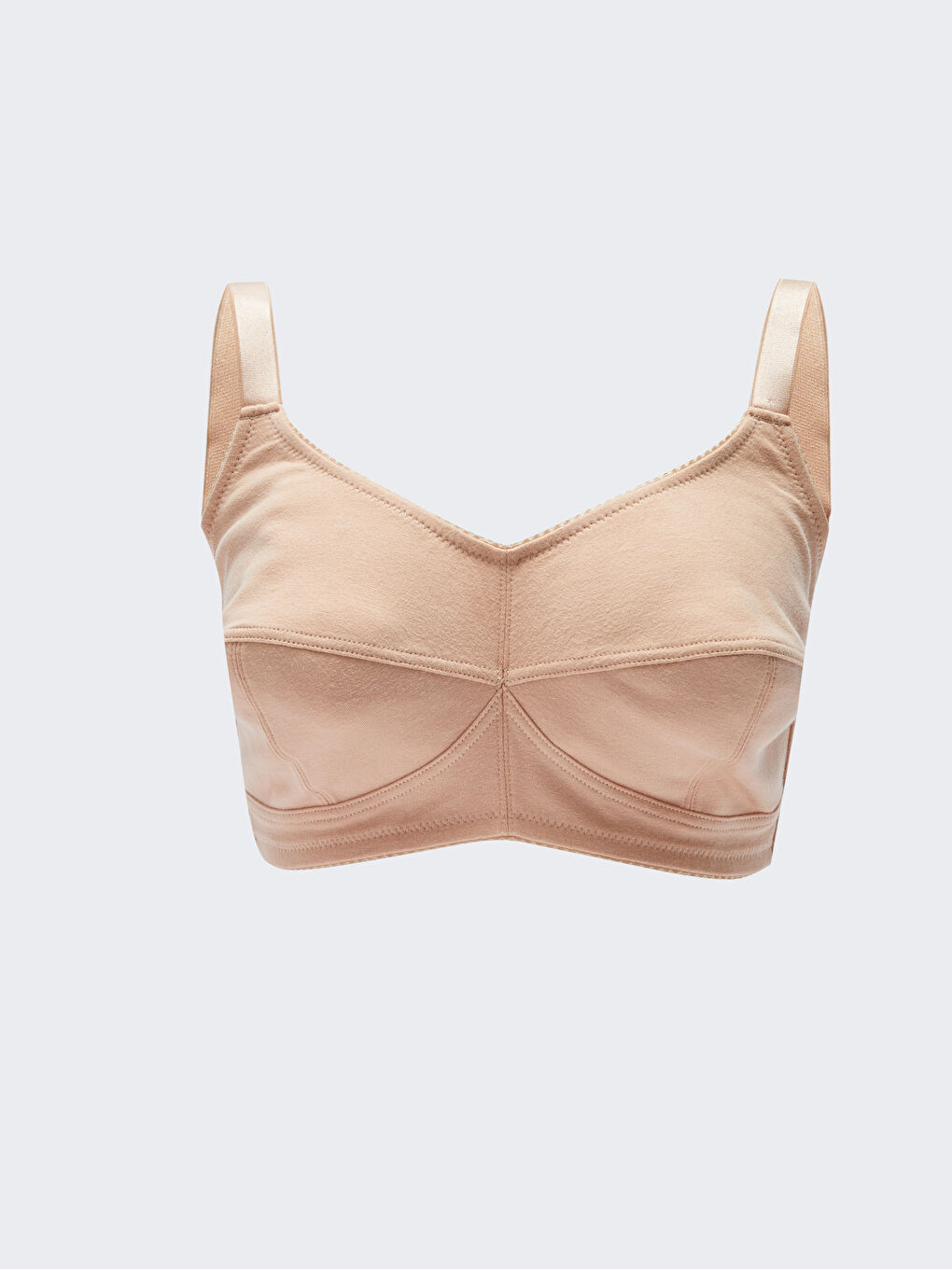 Bej Büyük Beden Balensiz Dolgusuz Düz Sütyen