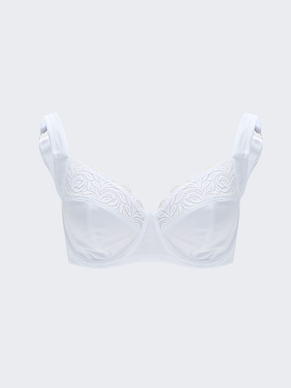 Plus Size Underwire Unfilled Lace Detailed Bra