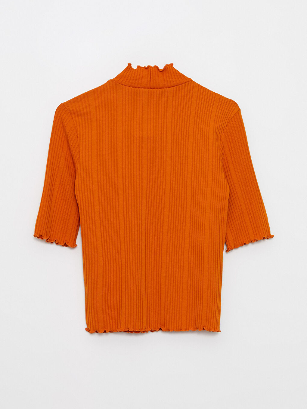 Half Turtleneck Straight Short Sleeve Women's Sweater-6