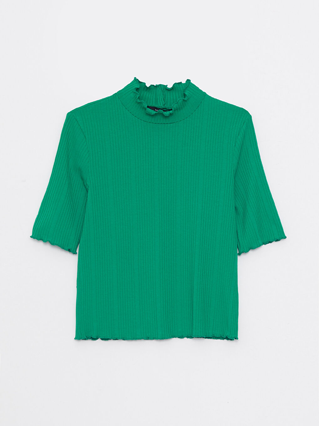 Half Turtleneck Straight Short Sleeve Women's Sweater-5