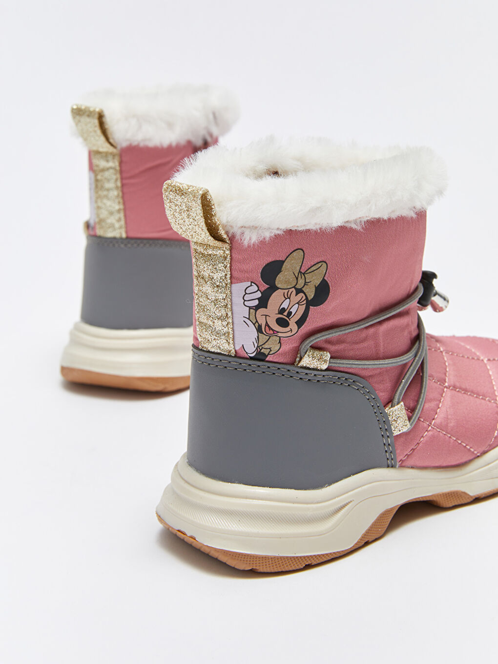 LCW STEPS Mat Pembe Minnie Mouse Baskılı Kız Bebek Bot - 4