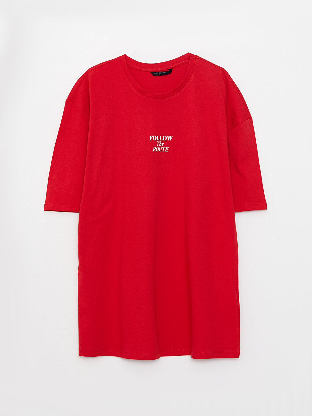 Kırmızı Bisiklet Yaka Kısa Kollu Baskılı Penye Erkek Tişört-6