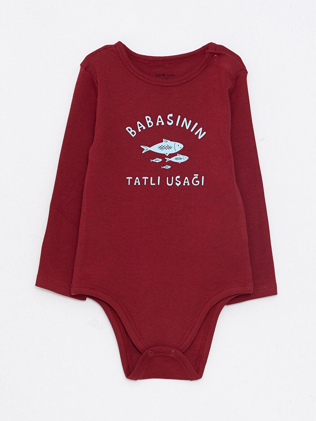 Mavi Bisiklet Yaka Uzun Kollu Baskılı Erkek Bebek Çıtçıtlı Bodysuit  2'li-1